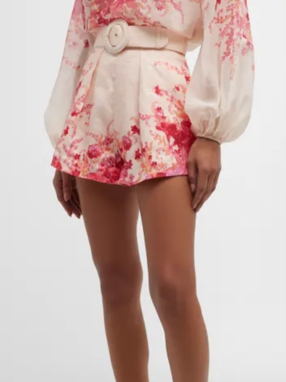 Zimmerman Pink Belted Women’s Shorts - Picture 2 of 8